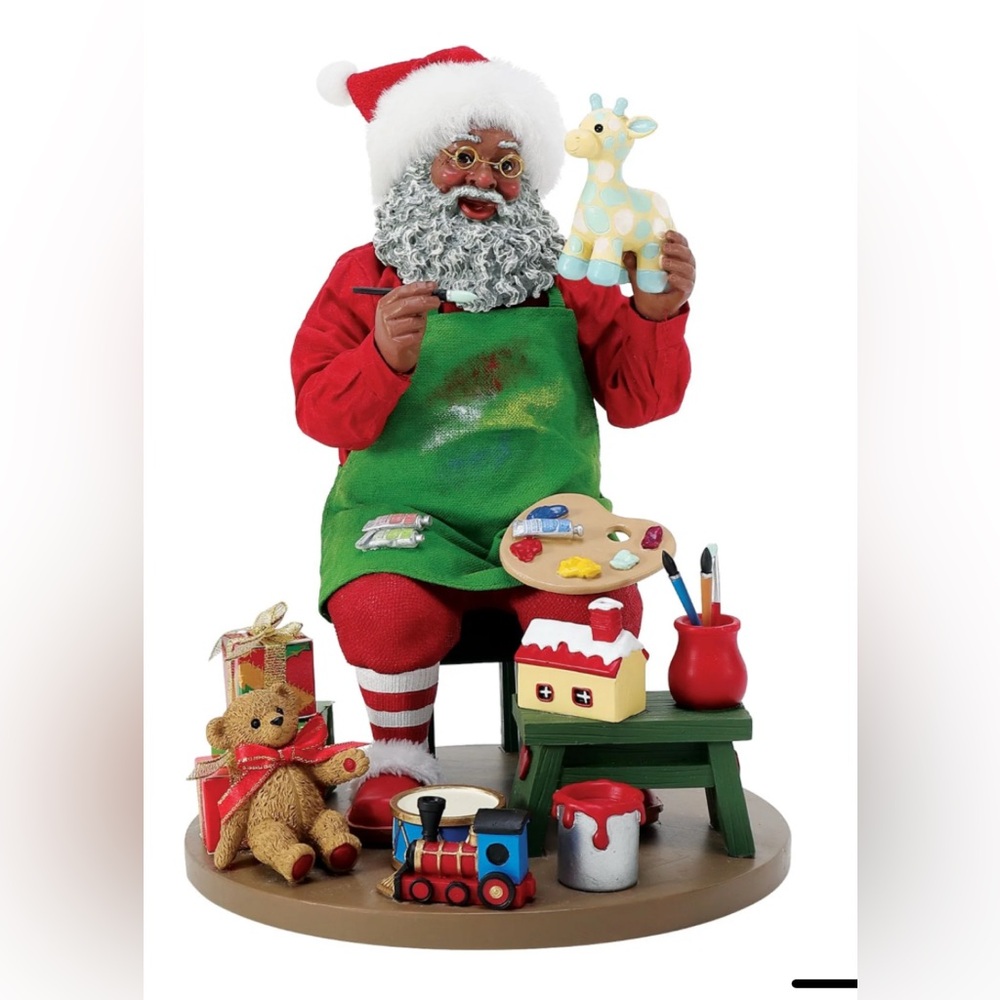 African American Possible Dreams “Hand Painted” Santa Figurine.